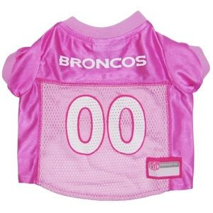 Denver Broncos NFL Dog Pet Mesh Jersey Pink